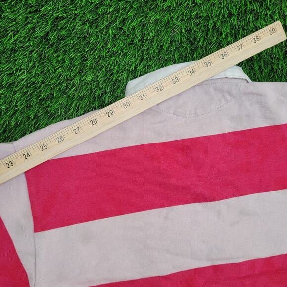 Vintage Ohio State Buckeyes Polo Shirt Large 22x28 Striped - Picture 5 of 15